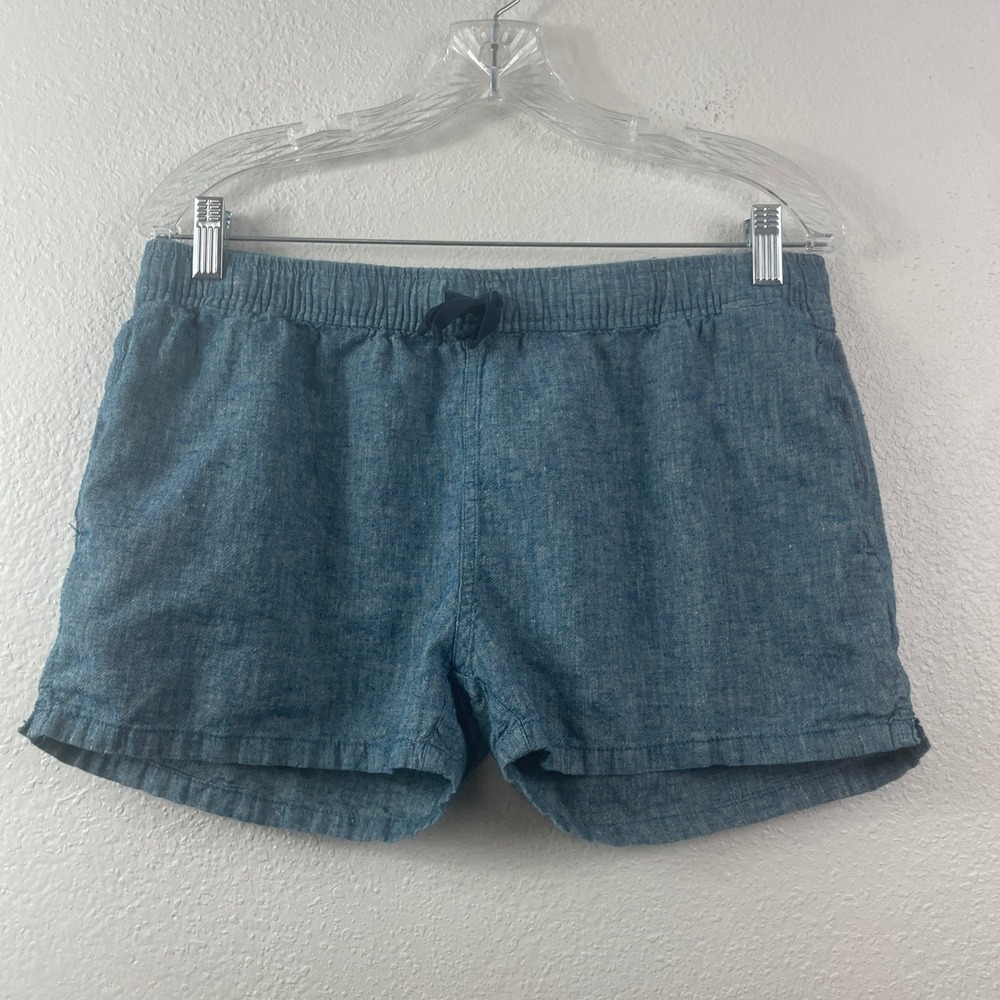 Patagonia Island Hemp Shorts Blue 57030 Women Medium Elastic Waist Drawstring